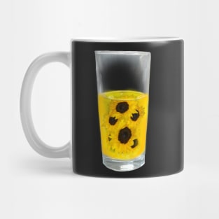 sunflowers in a glass - summertime Mug